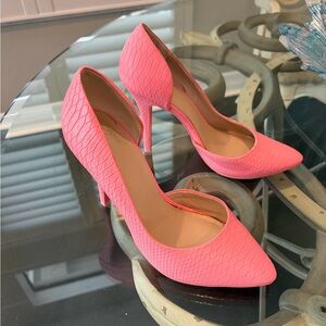 Juicy Couture Pink Textured Heels